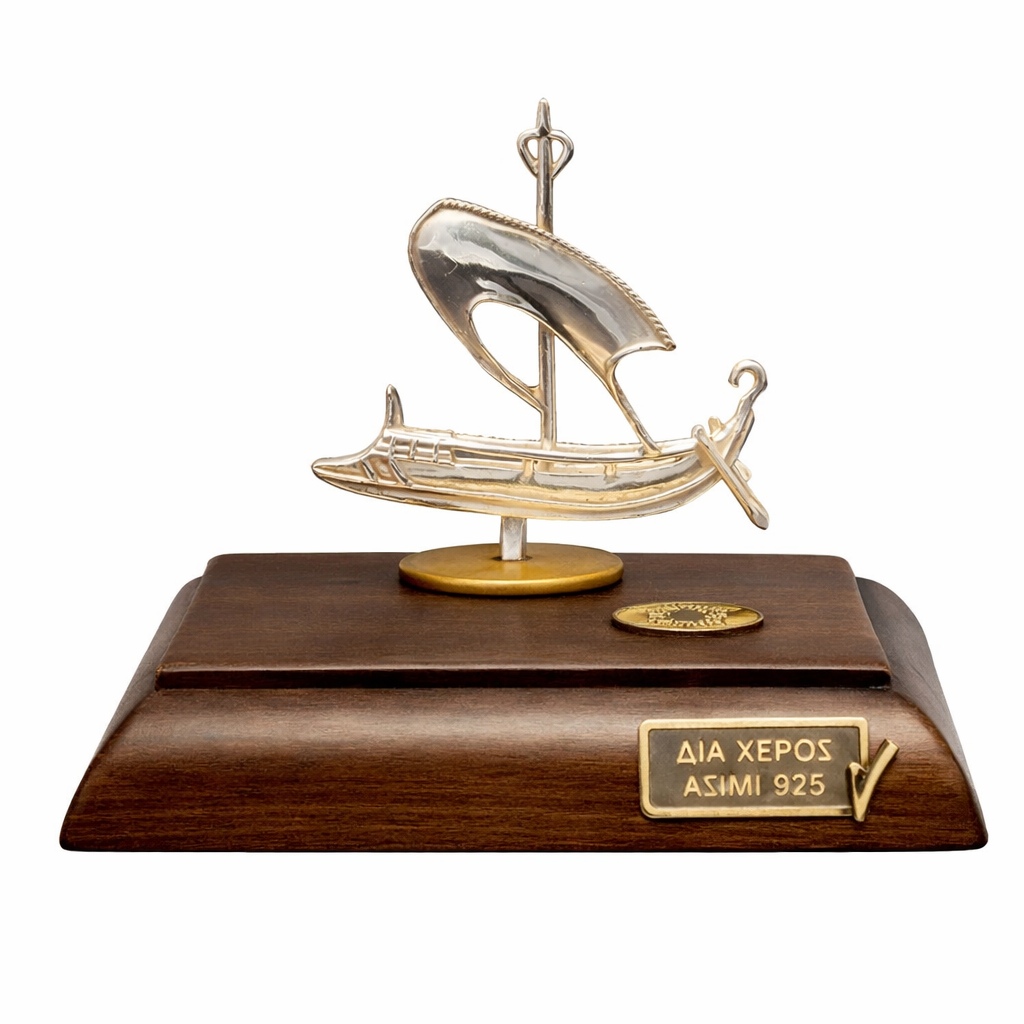 Handmade sailboat in sterling silver Nautical Decor (A-35-30)