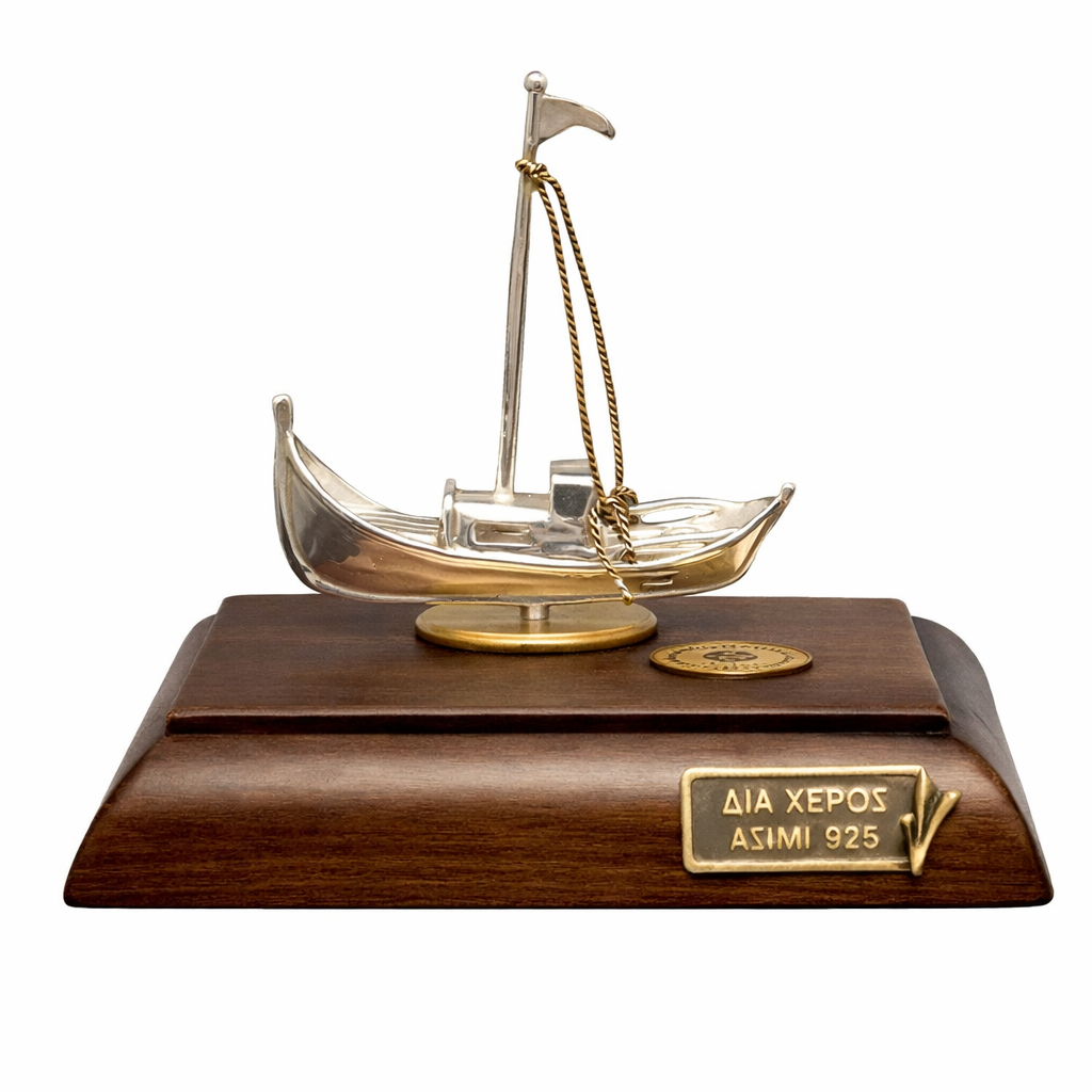 Handmade sailboat in sterling silver Nautical Decor (A-36-31)