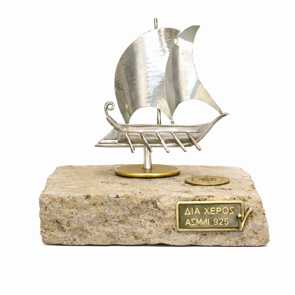 Handmade sailboat in sterling silver Nautical Decor (A-39-32)