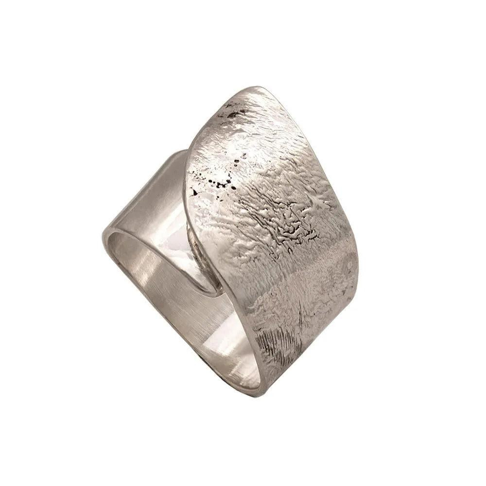 Lava Texture Ring in Sterling Silver (DM-49)