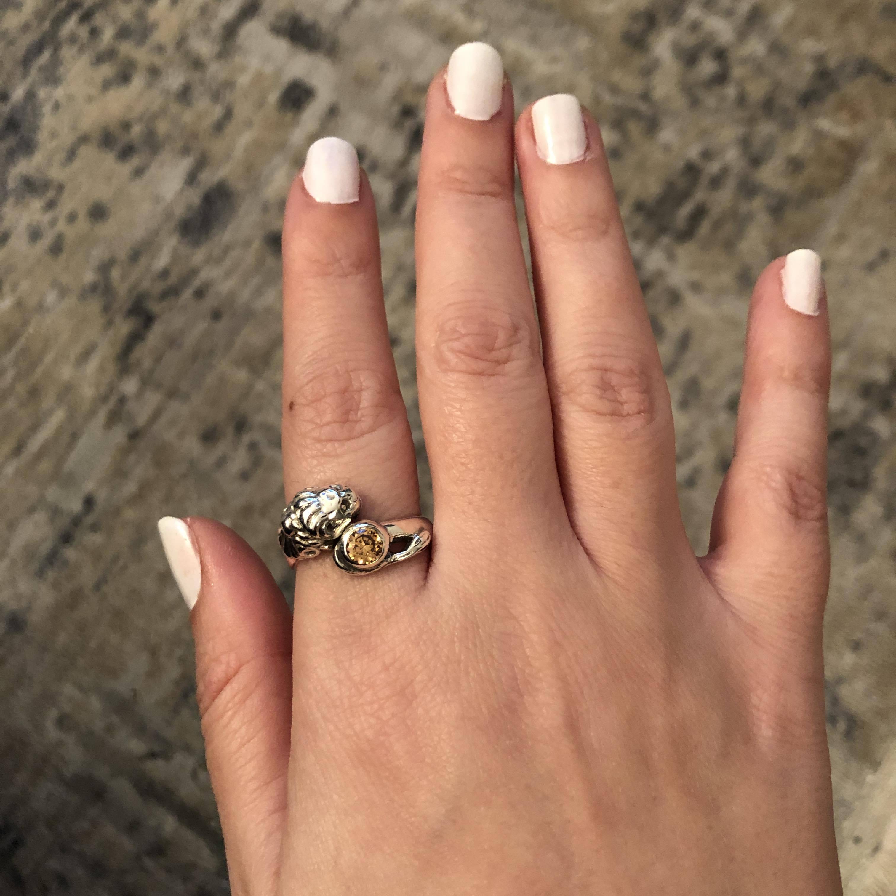 Lion Head Ring, Ancient Greek Ring, Sterling Silver Ring, womens gift, handmade ring, womens jewelry - ELEFTHERIOU EL