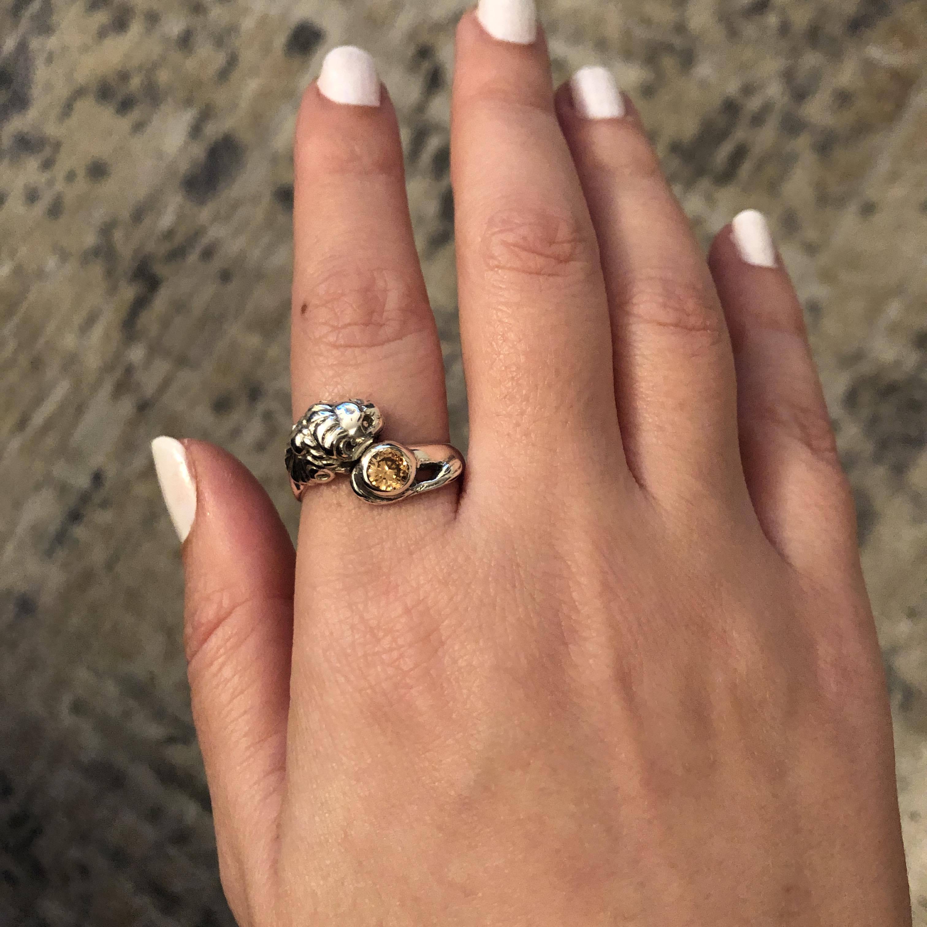 Lion Head Ring, Ancient Greek Ring, Sterling Silver Ring, womens gift, handmade ring, womens jewelry - ELEFTHERIOU EL