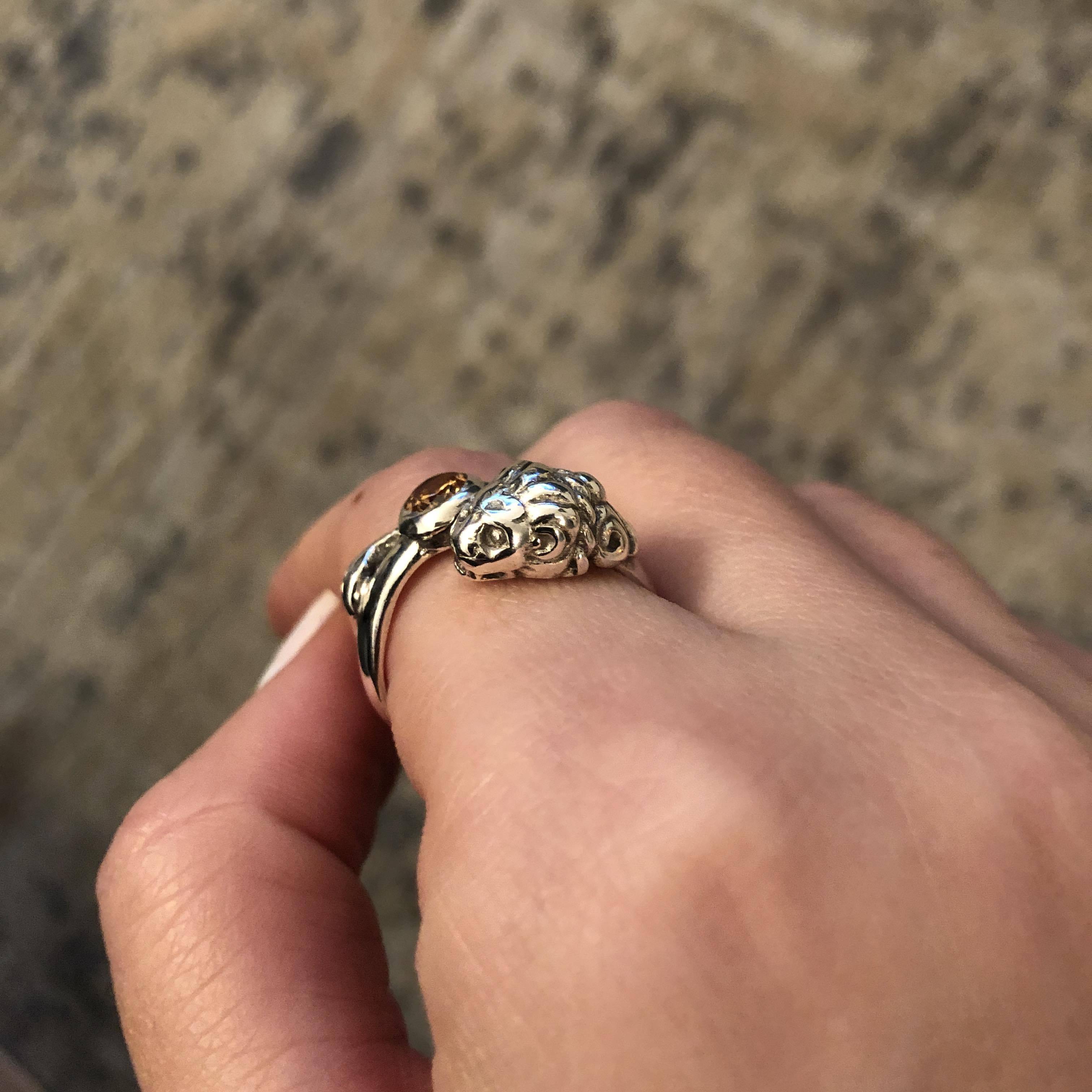 Lion Head Ring, Ancient Greek Ring, Sterling Silver Ring, womens gift, handmade ring, womens jewelry - ELEFTHERIOU EL