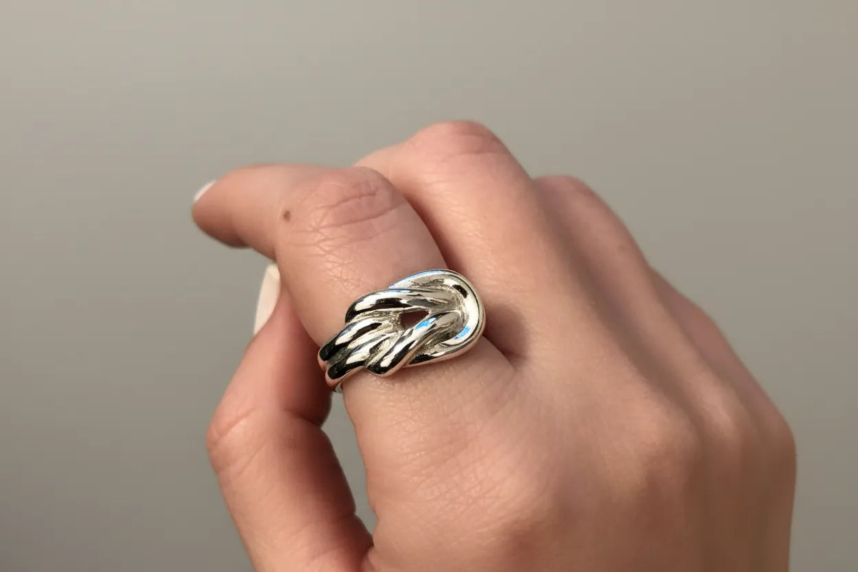 Love Knot Ring in Sterling Silver (DT-130) - ELEFTHERIOU EL