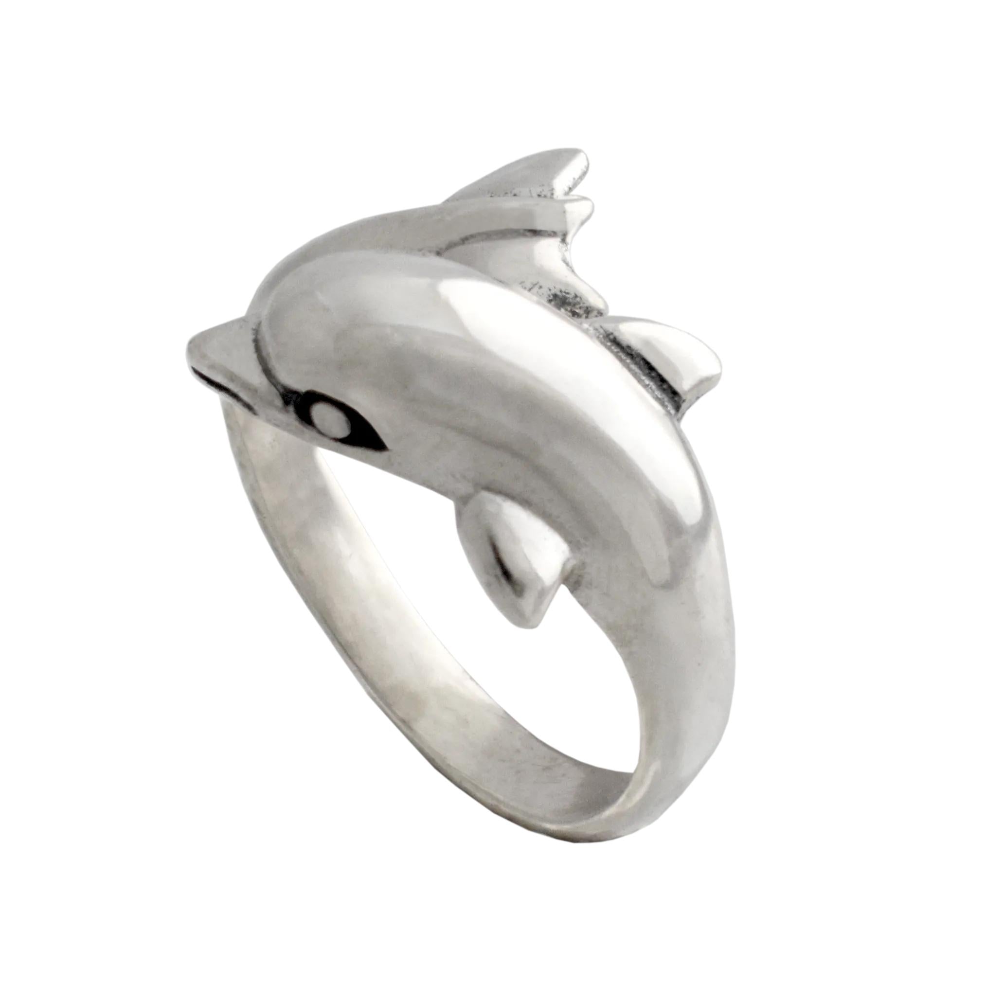 Minoan Dolphins Ring in Sterling Silver (DT-83)