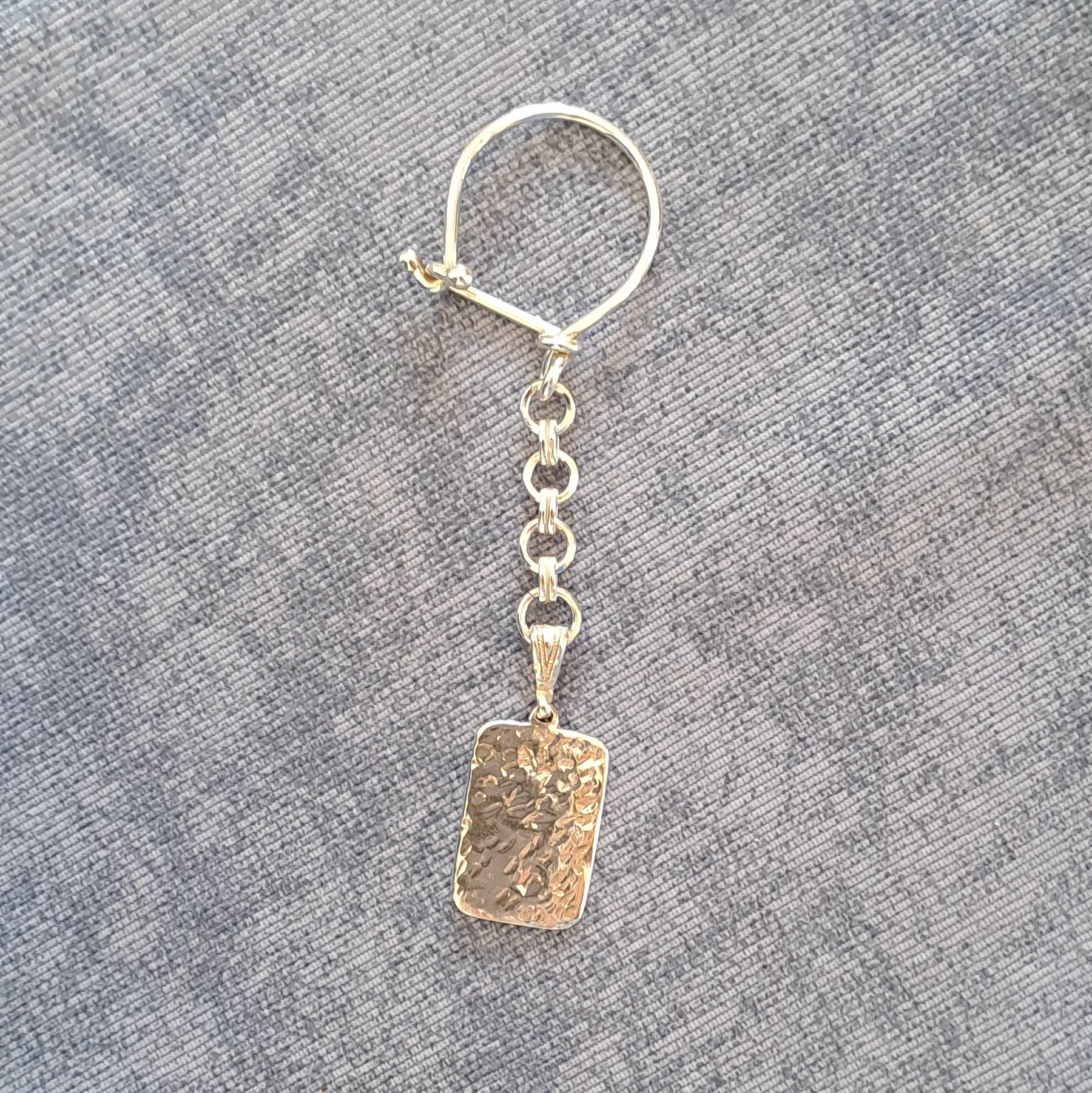 Musical Note Key ring in sterling silver, silver keychain, gift, handmade keychain (MP-33) - ELEFTHERIOU EL