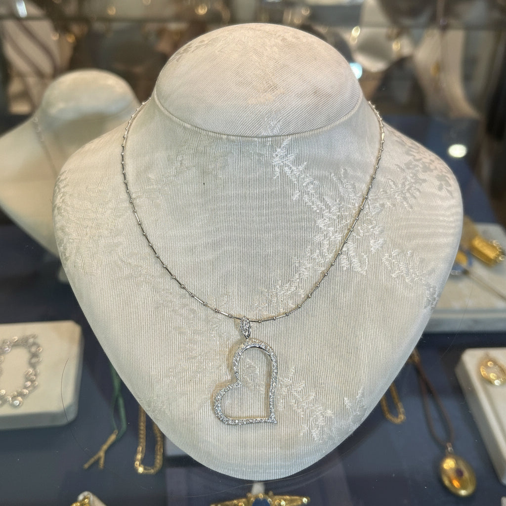 Necklace in gold 14k, heart necklace