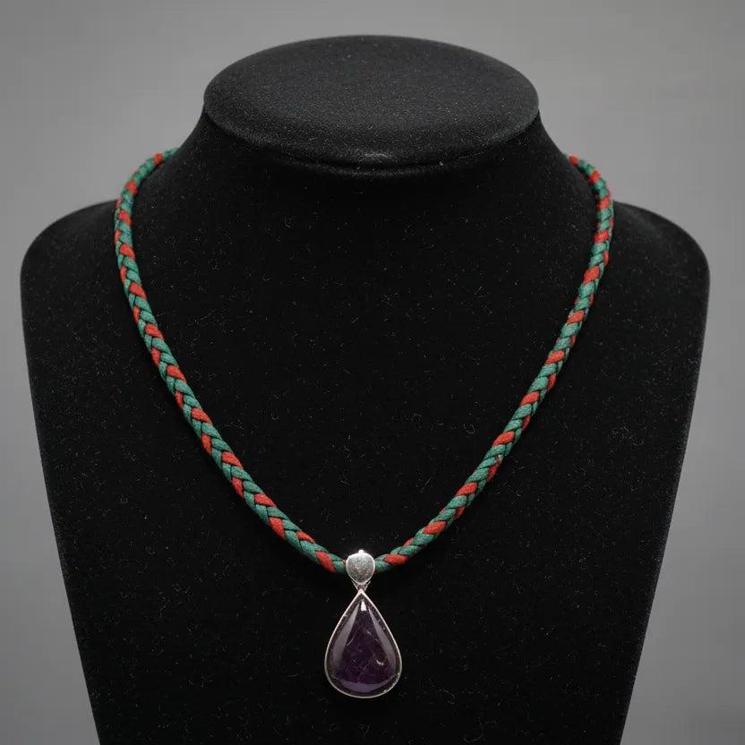 Pendant in Sterling silver with Diopside Stone