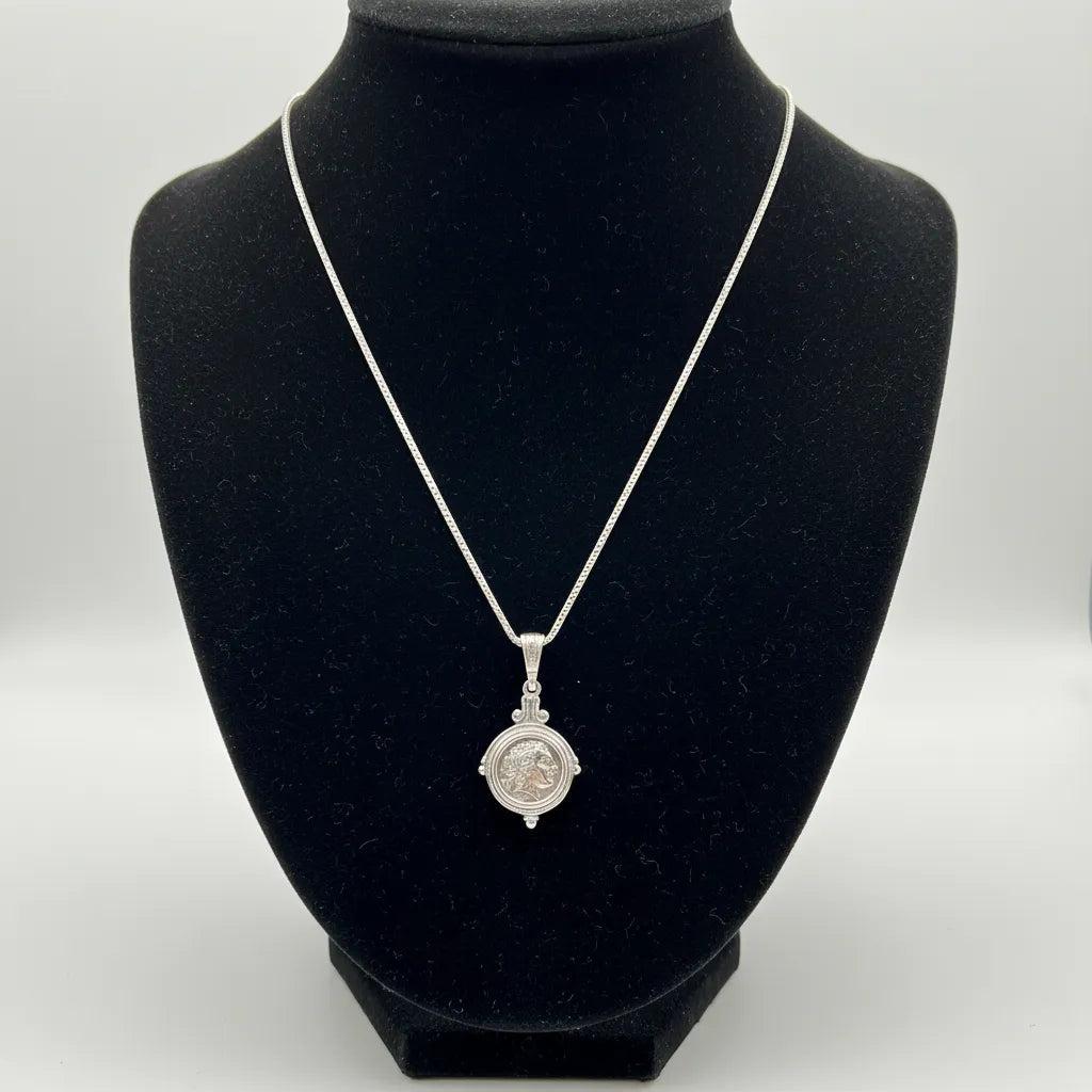 Pendant in sterling silver, Alexander the Great Coin (PE-93)
