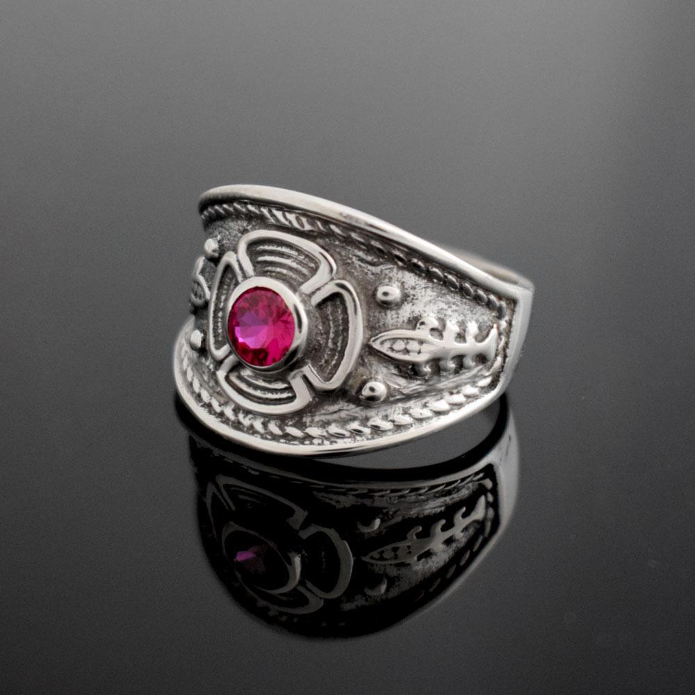 Ring in Sterling Silver with Zircon (DT-06) - ELEFTHERIOU EL