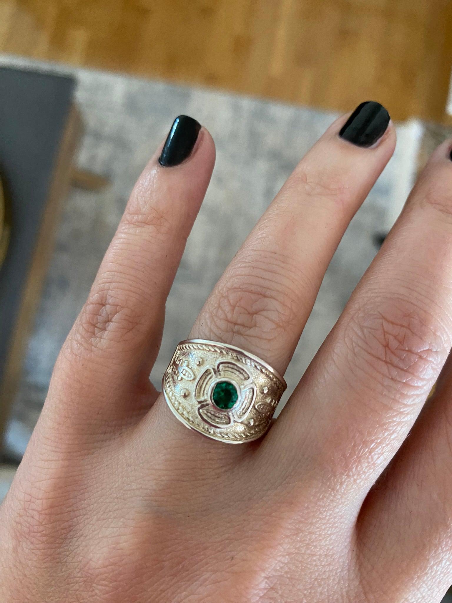 Ring in Sterling Silver with Zircon (DT-06) - ELEFTHERIOU EL