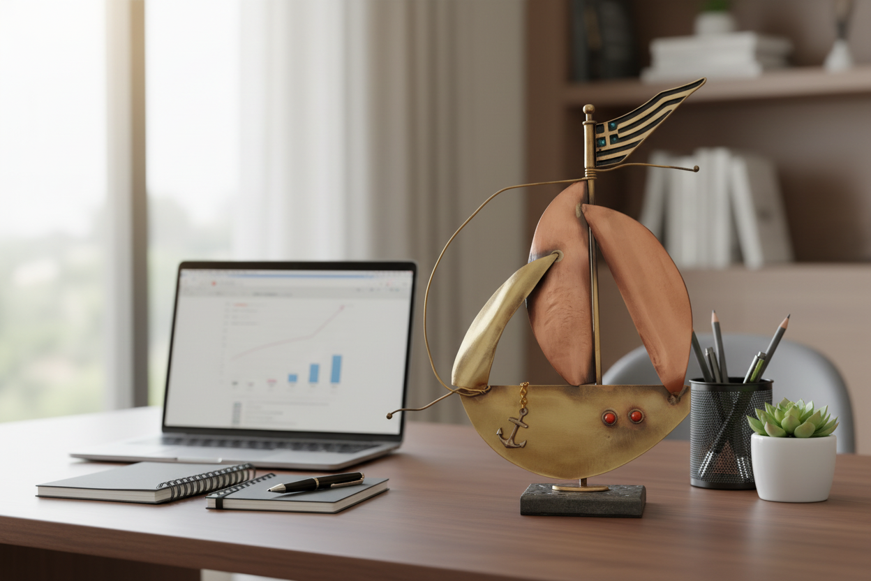 Sailboat - Decorative Sailboat, Home Decoration, Welcome Gift, Wall Hanger (XM-12)