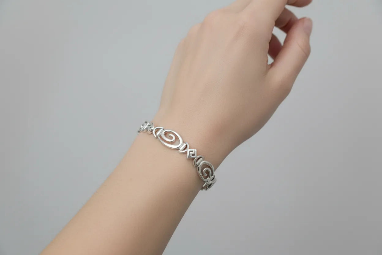 Spiral Bracelet in Sterling Silver (B-49)