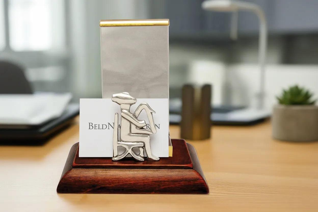 The Harp Player from Keros, sterling silver card holder