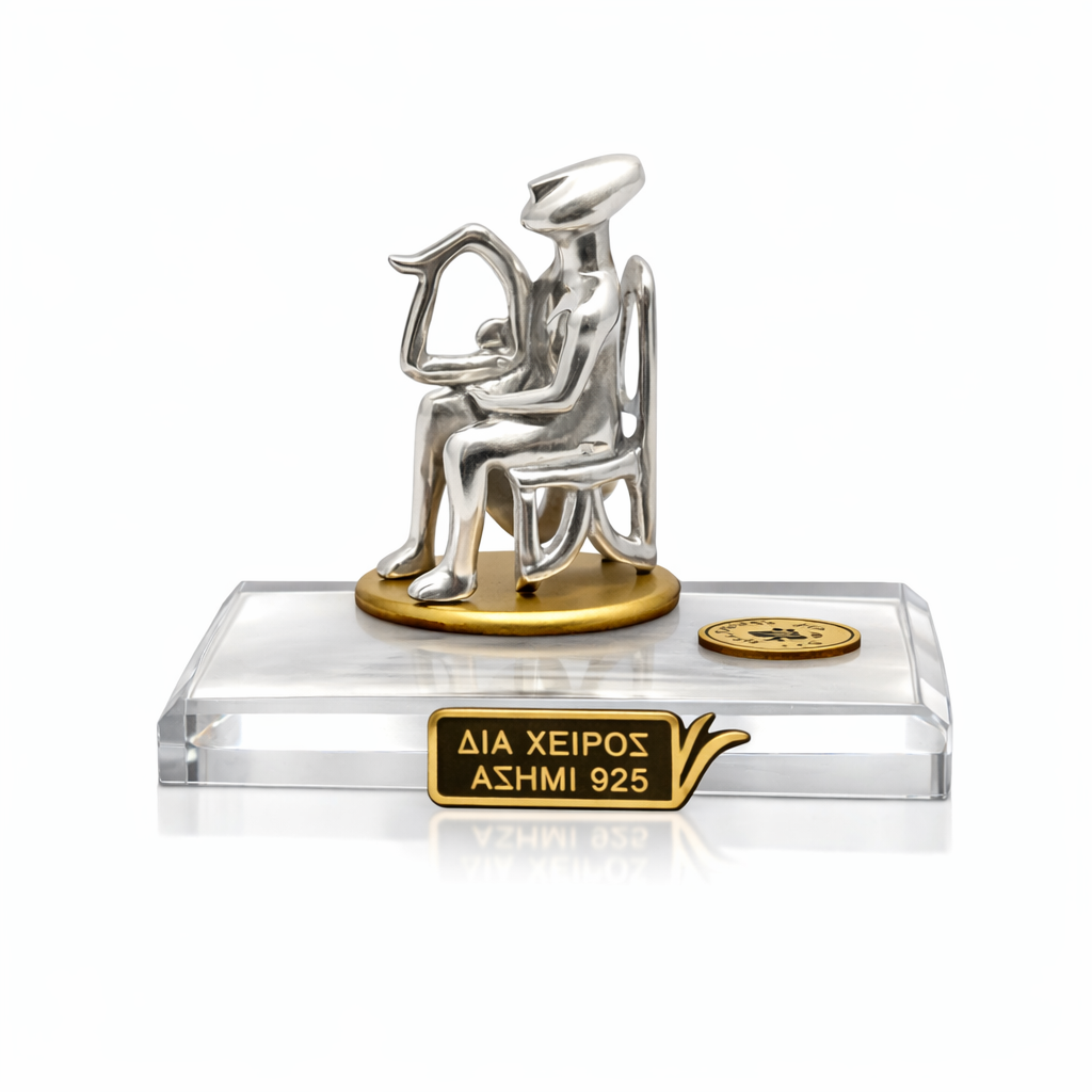 The Harp player from Keros Figure in Sterling Silver (A-06B)