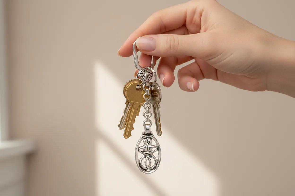 The Lovers Key ring in sterling silver (MP-07)