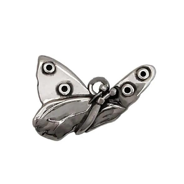 Evil Eye Charm on a tassel, House decoration, holiday decor, welcome gift, silver charm, Butterfly Charm