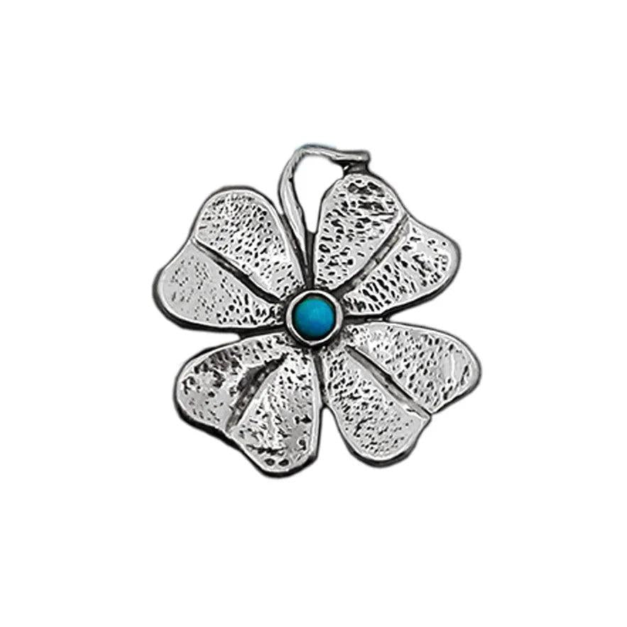 Evil Eye Charm on a tassel, House decoration, holiday decor, welcome gift, silver charm, Four leaf clover charm (GK-32)