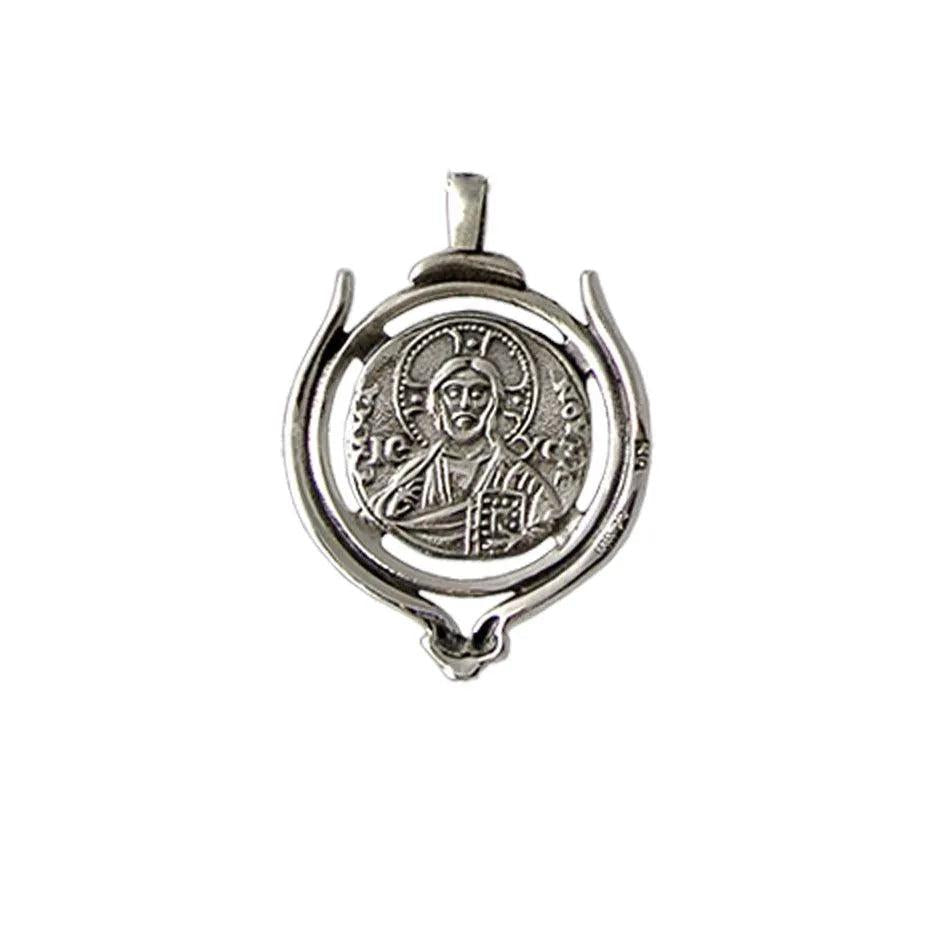 Evil Eye Charm on a tassel, House decoration, holiday decor, welcome gift, silver charm, Jesus Christ Charm