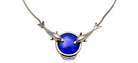 Minoan Dolphins Lapis Lazuli Sterling Silver Necklace (PE-14)
