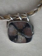 Pendant in Sterling silver with Chiastolitic Stone