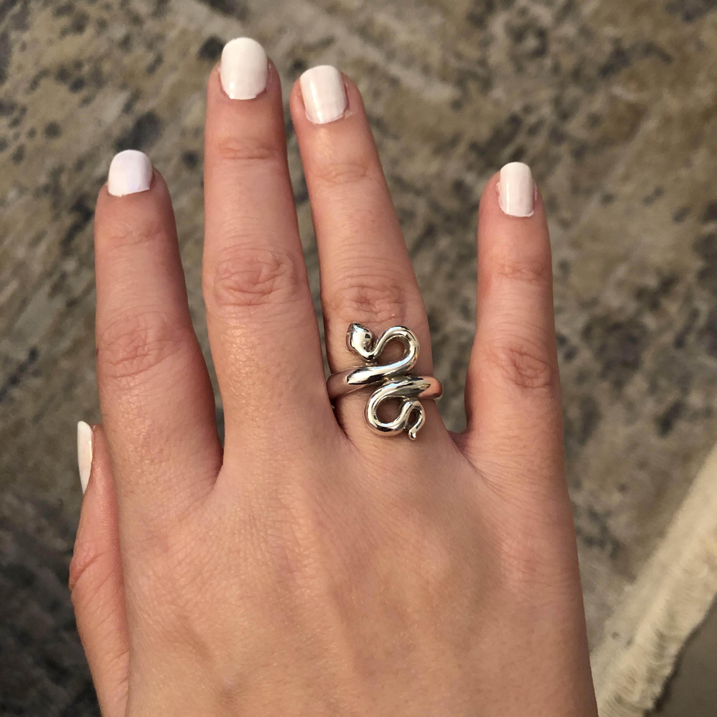 Coiled Snake Ring, Ancient Greek Minoan Ring, Sterling Silver Ring, Handmade Ring, Animal Jewelry, Greek Jewelry