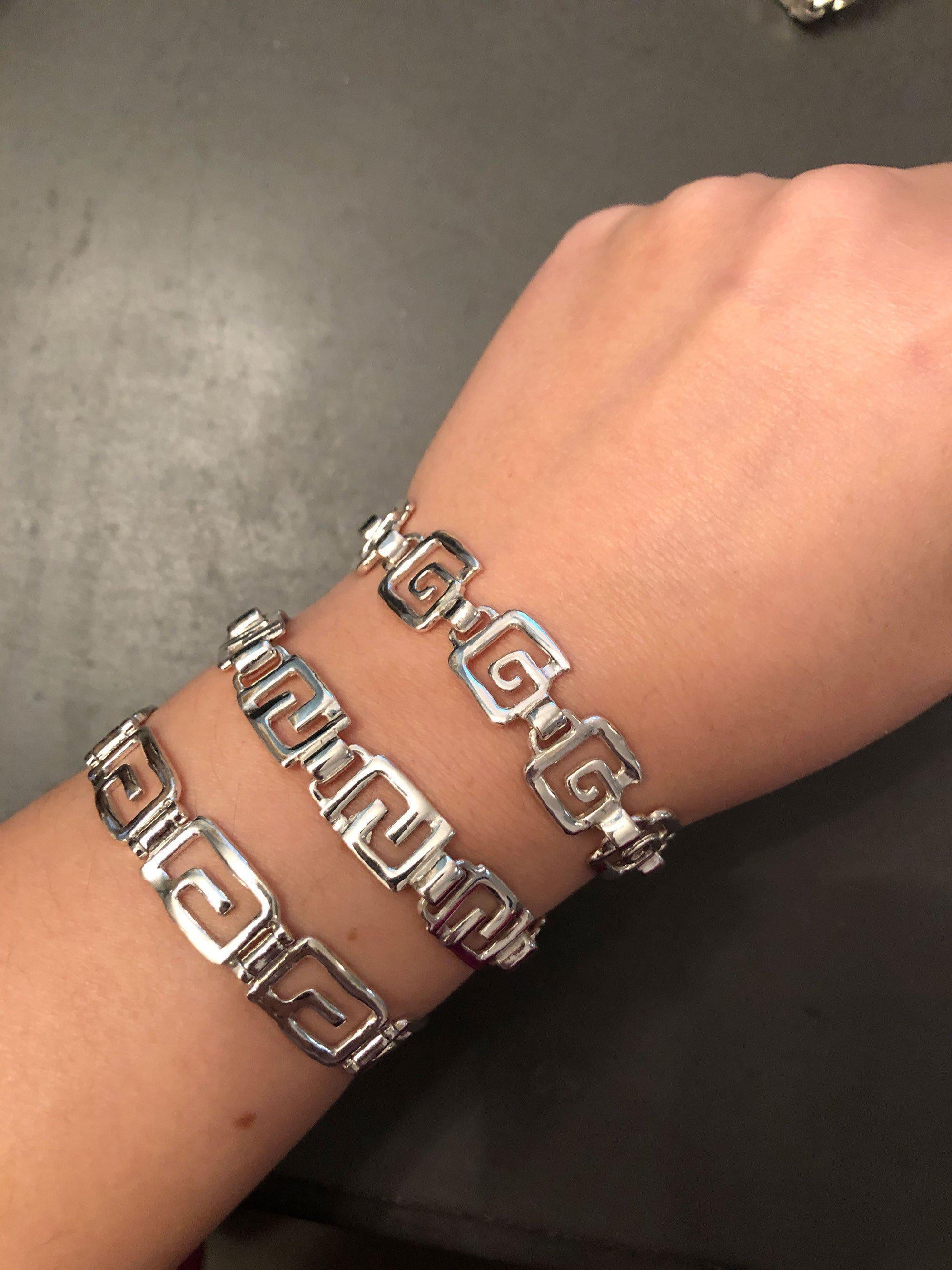 Greek Bracelet, Bracelet in Sterling Silver, Greek Jewelry (B-76) - ELEFTHERIOU EL