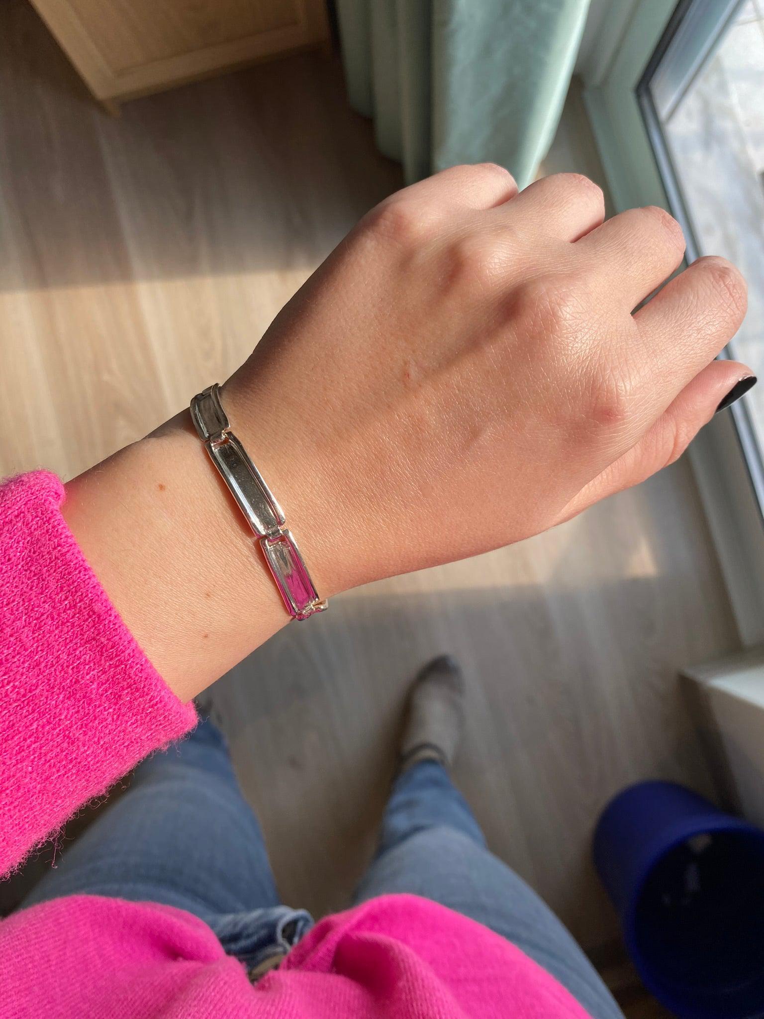 Greek Handmade Bracelet in Sterling Silver (B-151)