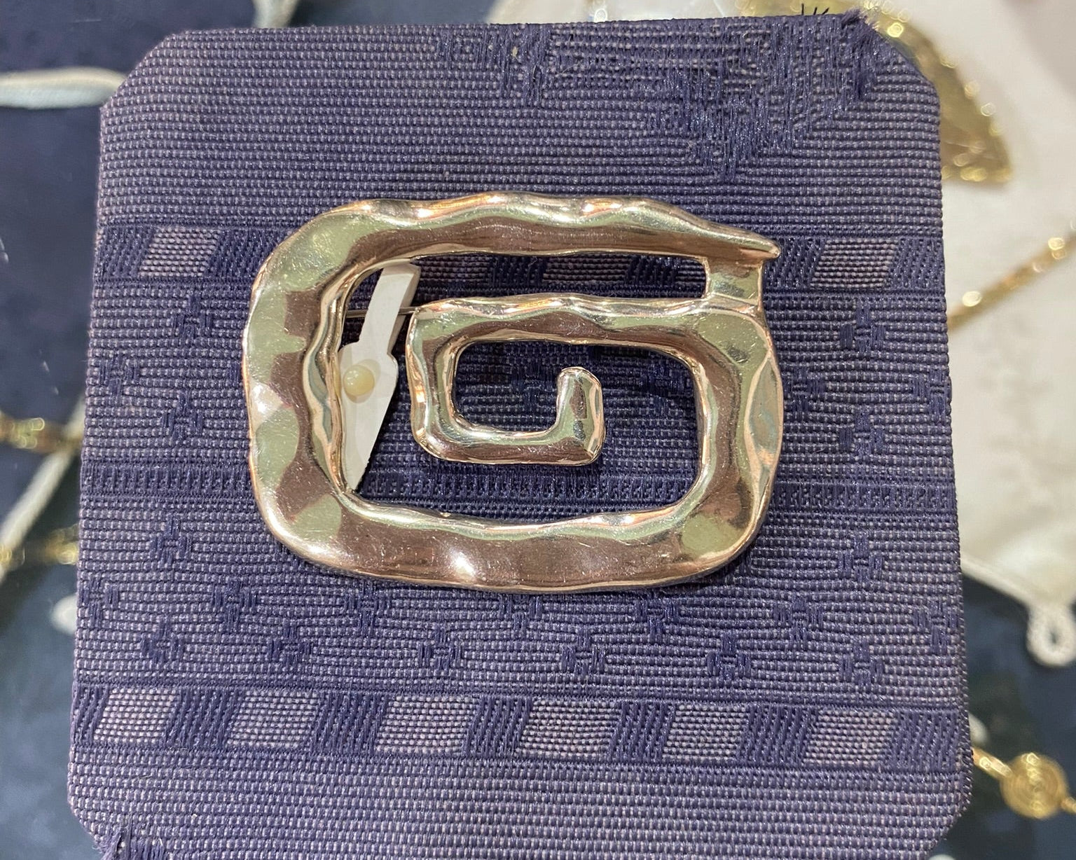 Greek Key Meander Brooch in Sterling Silver (K-62)