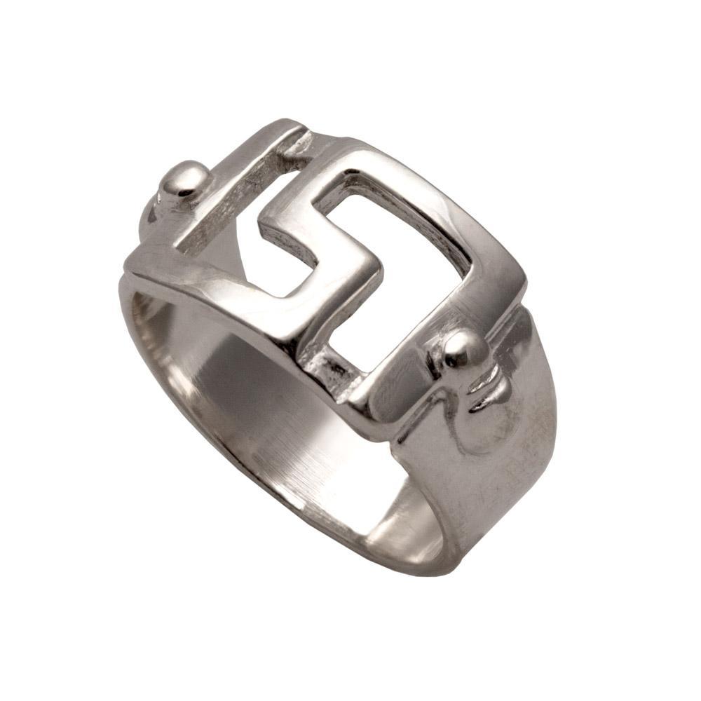 Greek Key Meander Ring in Sterling Silver (DT-73)
