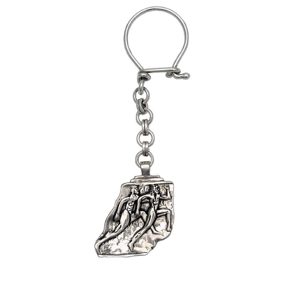 Greek Olympic Runners Key ring in sterling silver (MP-16)