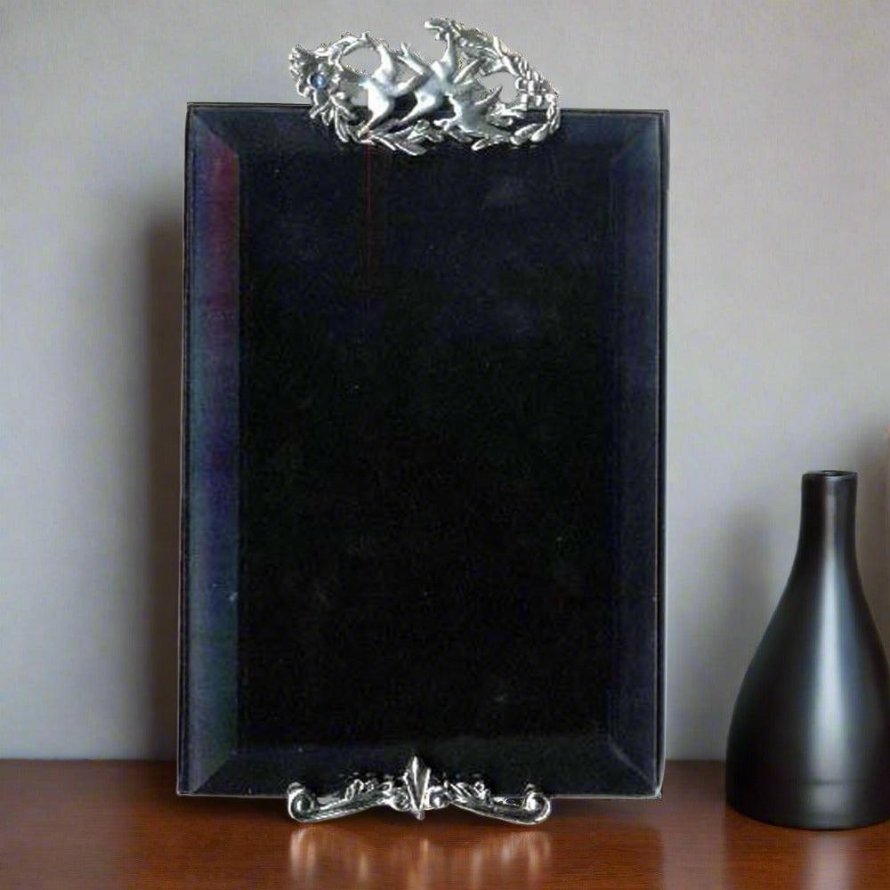 Greek Traditional Bronze Silver Plated Picture Frame (A-58)