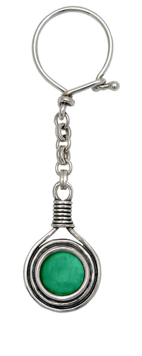 Greek Traditional Key ring in sterling silver with agate (MP-11)