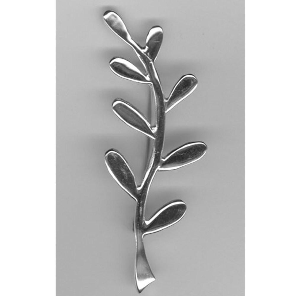 Greek Traditional Olive leaf brooch in sterling silver (K-42)