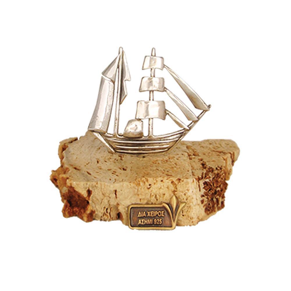 Handmade sailboat in sterling silver Nautical Decor (A-31-28)