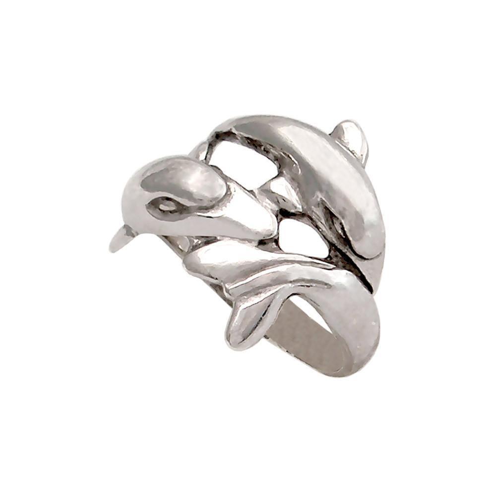 Minoan Dolphins Ring in Sterling Silver (DT-81)