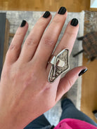 Ring in Sterling Silver with Decorative Black Patina (Oxidation) (DM-39)