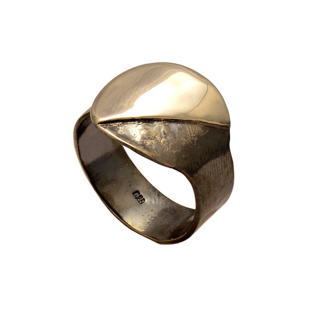 Ring in Sterling Silver with Decorative Black Patina (Oxidation) (DM-44)