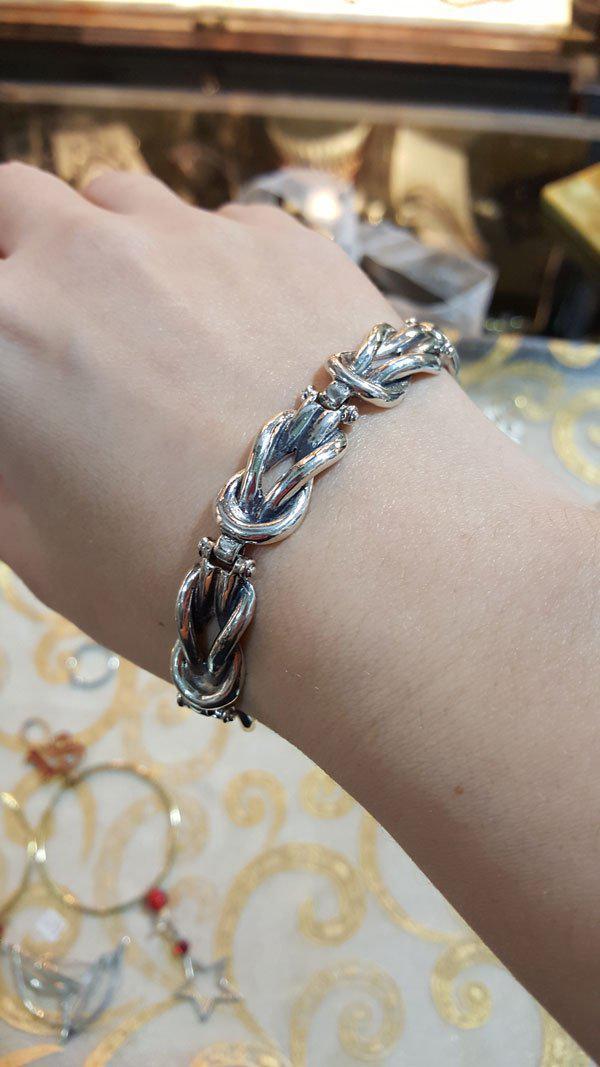 Sterling Silver Knot Bracelet, Love Bracelet, Love Knot Bracelet, Bridal Bracelet, Promise Bracelet