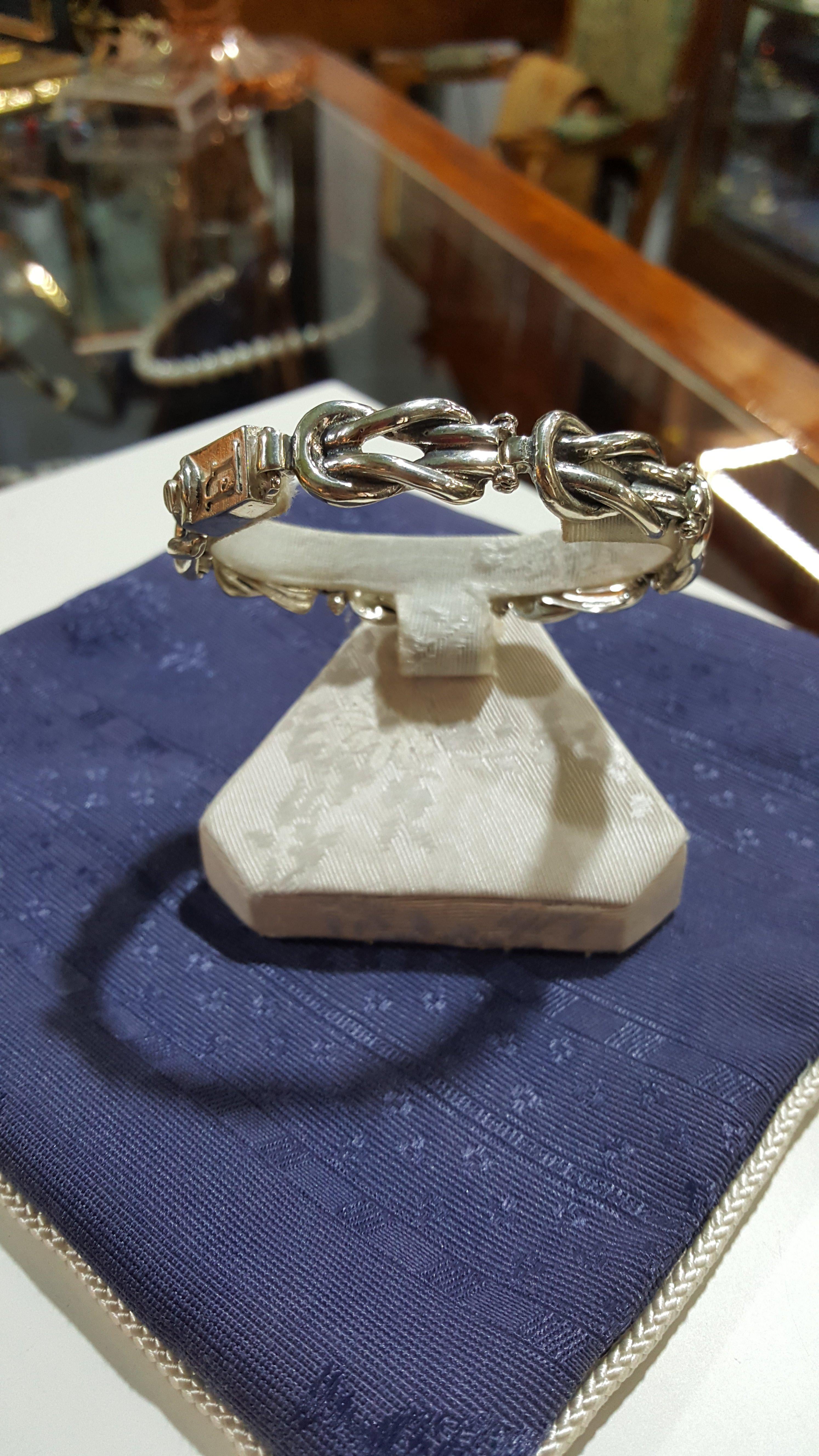 Sterling Silver Knot Bracelet, Love Bracelet, Love Knot Bracelet, Bridal Bracelet, Promise Bracelet