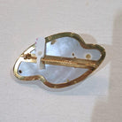 18k Gold Mabe Pearl Brooch, Mother of Pearl Accent, Handmade One-of-a-Kind Accessory (DV K-06)
