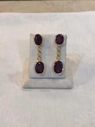 18k Gold Oval Ruby Cabochon Earrings, Handmade Greek Jewelry (DV AG-13)