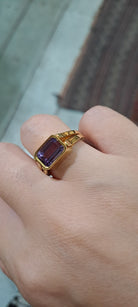 Ring in 18k Gold with Amethyst (B-46)