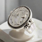 Alexander the Great Portait Coin Ring in Sterling Silver (DT-102)
