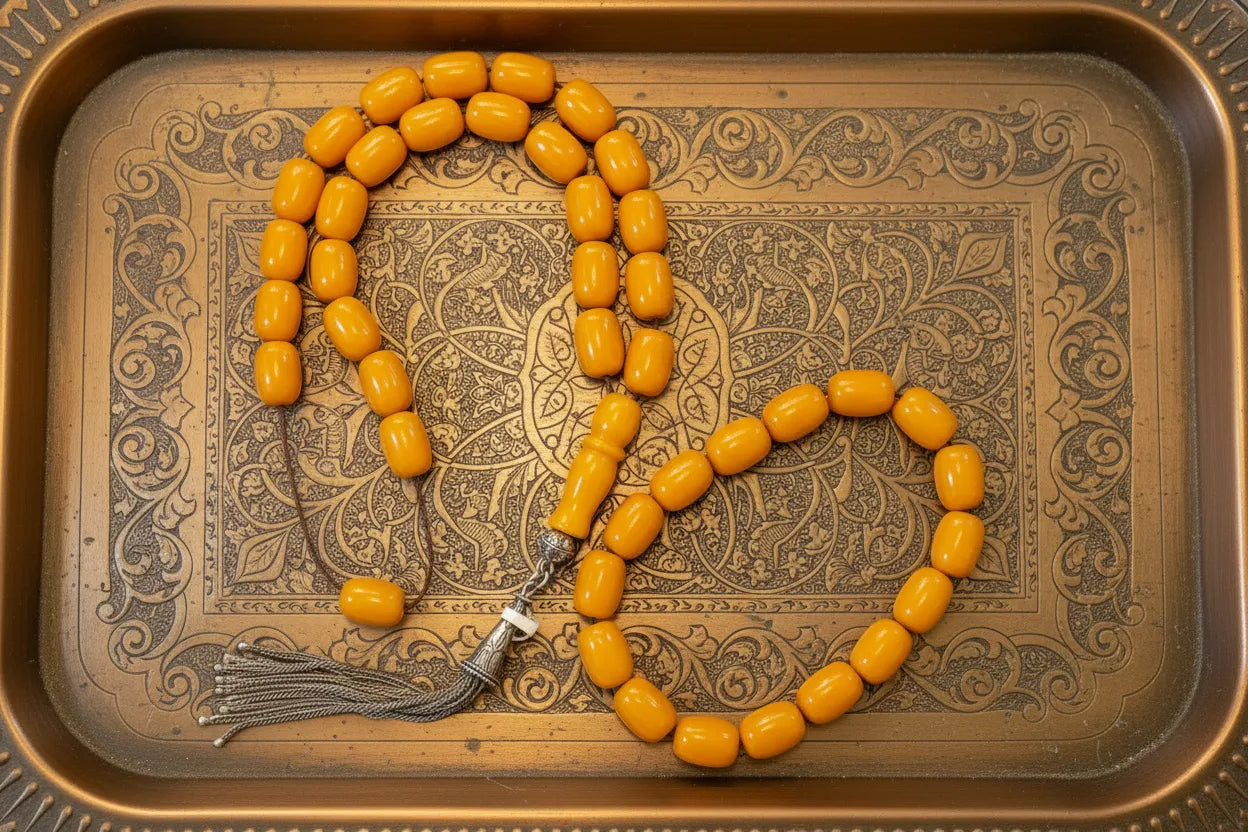 Authentic Amber Komboloi (Amber Rosary) (ROS-39)