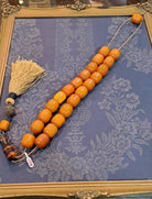 Authentic Old Amber Komboloi – Genuine Amber Rosary, Healing Properties (ROS-46)