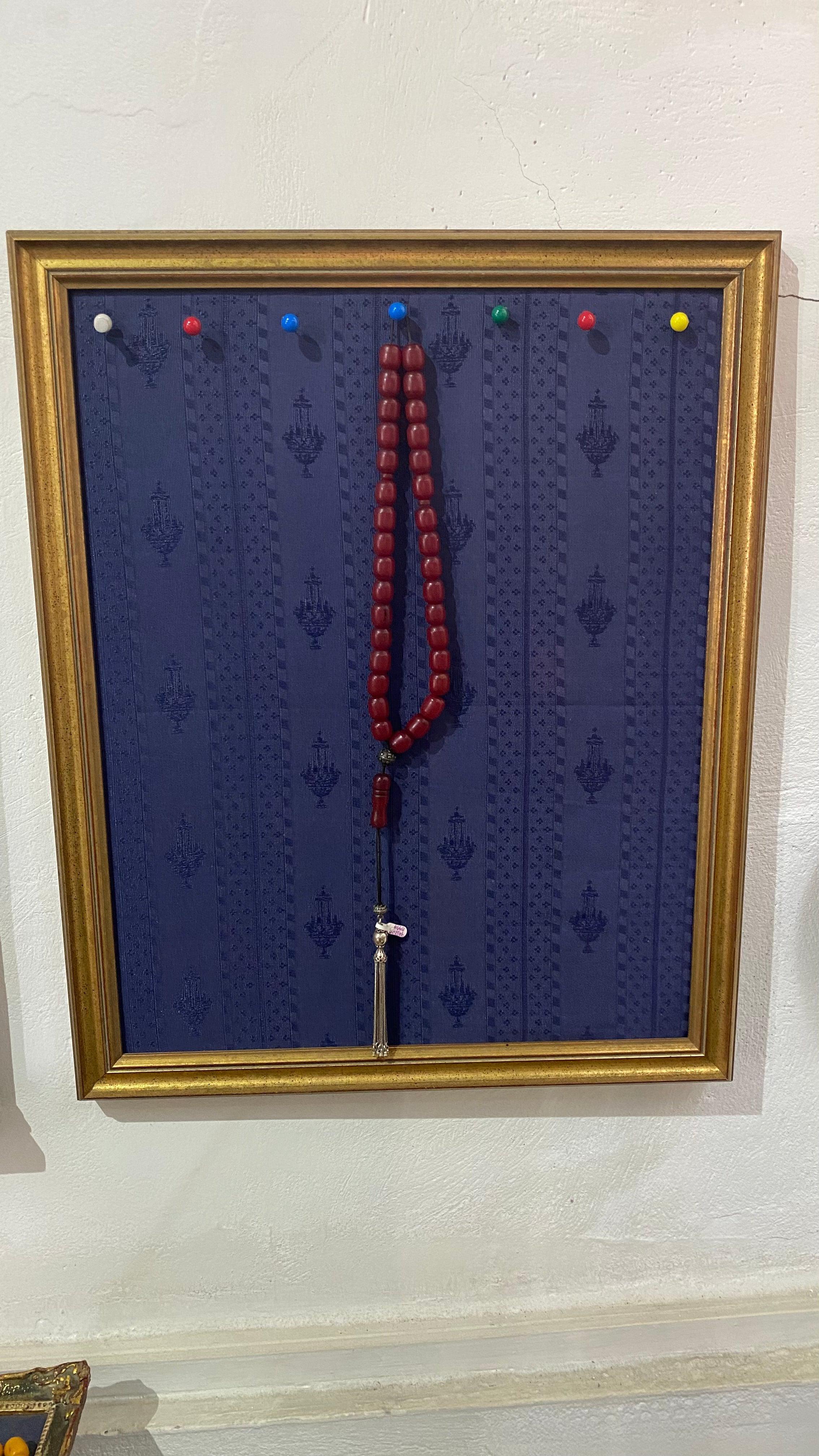 Authentic Vintage Red Mastic Amber Komboloi (ROS-30)