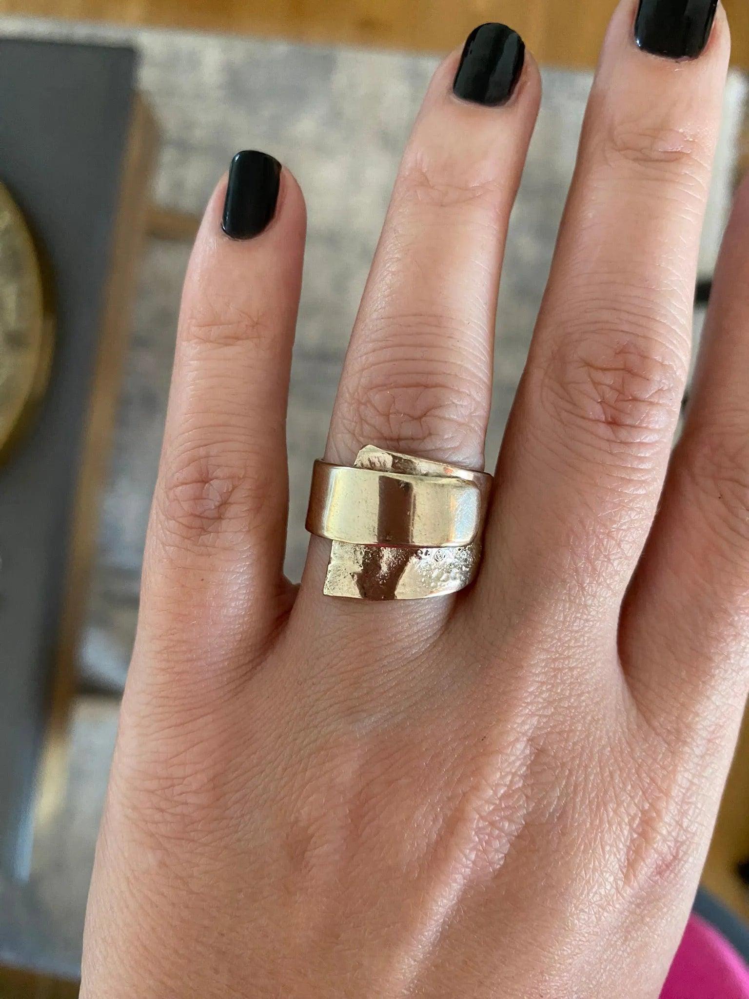 Black Patina Ring in Sterling Silver (DM-53)