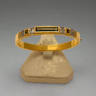 Bracelet in 18k gold with Green Tourmaline (Verdelite) and diamonds (C-03)