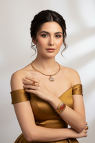 Bracelet in Gold 18k, perforated gold bracelet, handmade bracelet, with a seal stone carnelian